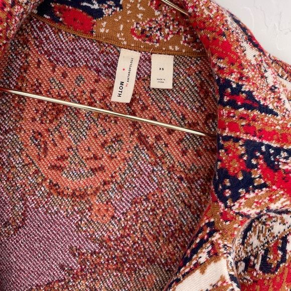 Moth By Anthropologie Paisley Print Blazer Size XS - Picture 4 of 9